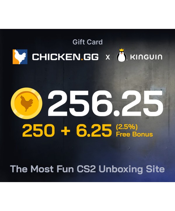 Chicken.GG 250 + 6.25 FREE Tokens Key GLOBAL
